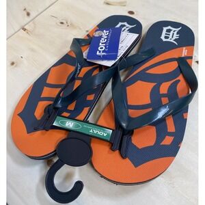Detroit Tigers MLB Baseball Flip‎ Flops Sandals Blue Orange New Medium Mens 7-8
